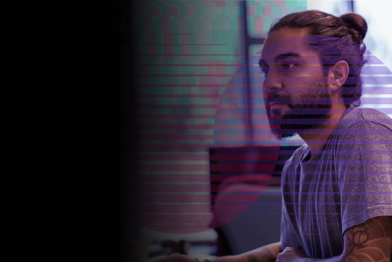 Man working at computer