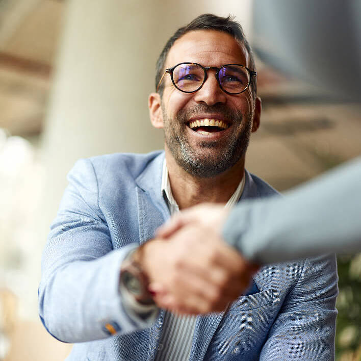 Man shaking hands